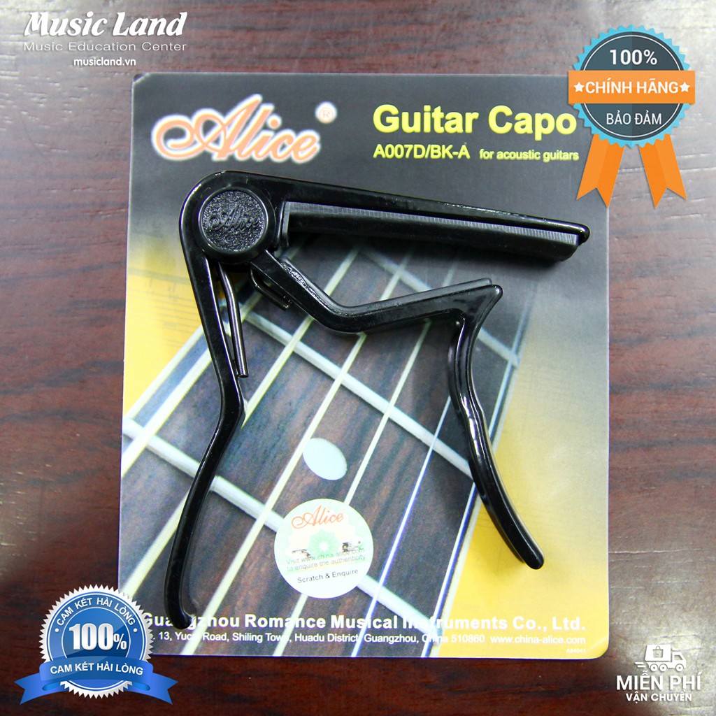 Capo Đàn Guitar Alice A007D/BK-A (Acoustic)