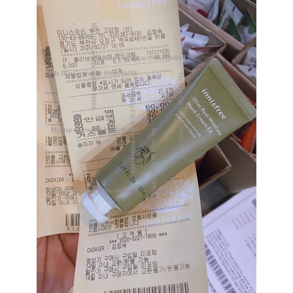 MBC Kem dưỡng tay INF Hand Cream 50mL Olive/ Green Tea/ Orchid SPF 15 PA+