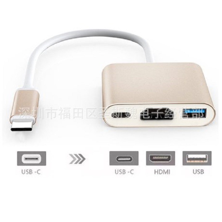 ADAPTER USB C 3 IN 1 ( HỖ TRỢ SAMSUNG DEX )