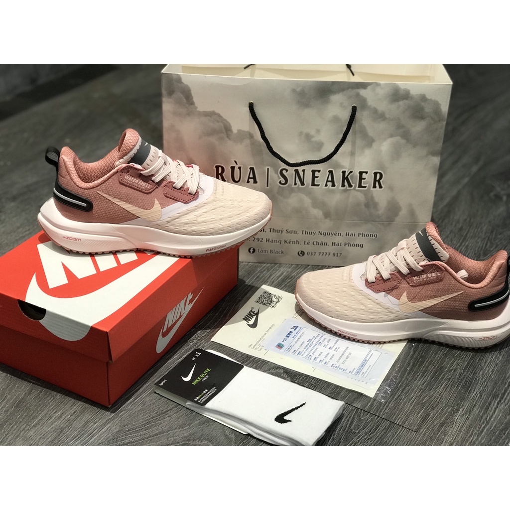 Siêu Phẩm Giày Thể Thảo Sneaker Ni.ke zoom Wa.ter Shell Nâu Hồng SIêu Xinh Cao Cấp Ảnh Thật + freeship + Tặng Tất