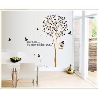 Decal dán tường cây trang trí