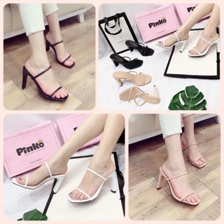 Guốc Cao Gót Hai Quai Mảnh 9 Phân (3 Màu)