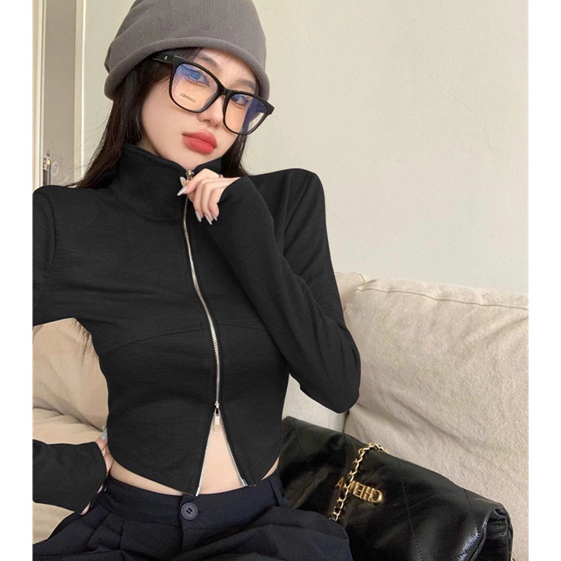 Áo Thun Tay Dài Dáng Ôm Thời Trang Mùa Thu Cho Nữ