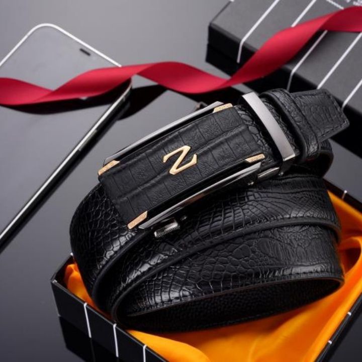 Thắt lưng nam - Dây nịt nam mặt Z, da vân cá sấu sang trọng lịch lãm TL44