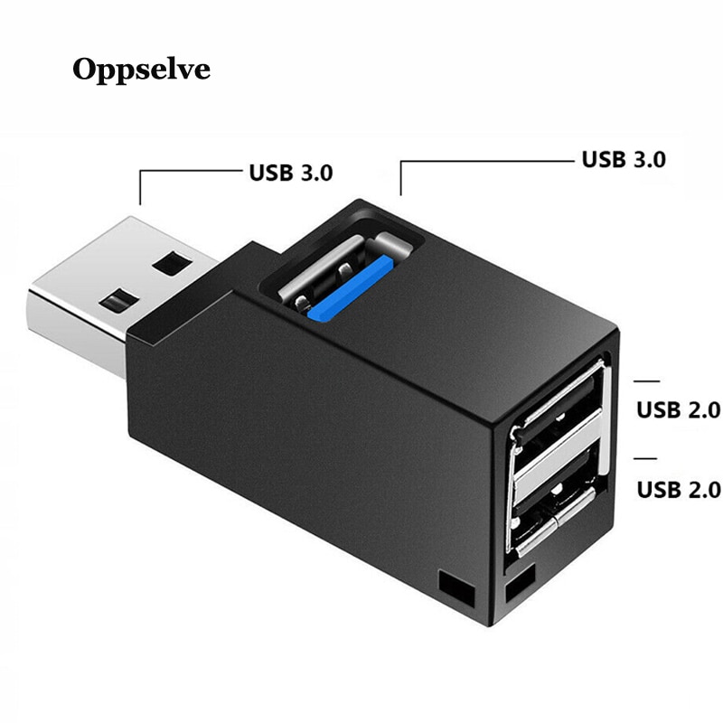 Mini Portable Usb2.0 3-Port Hub In-Line Usb3.0 Hub Usb Splitter