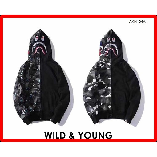 HOT SALE 2020 - ÁO KHOÁC BAPE CITY CAMO HALF SHARK (AKH104)