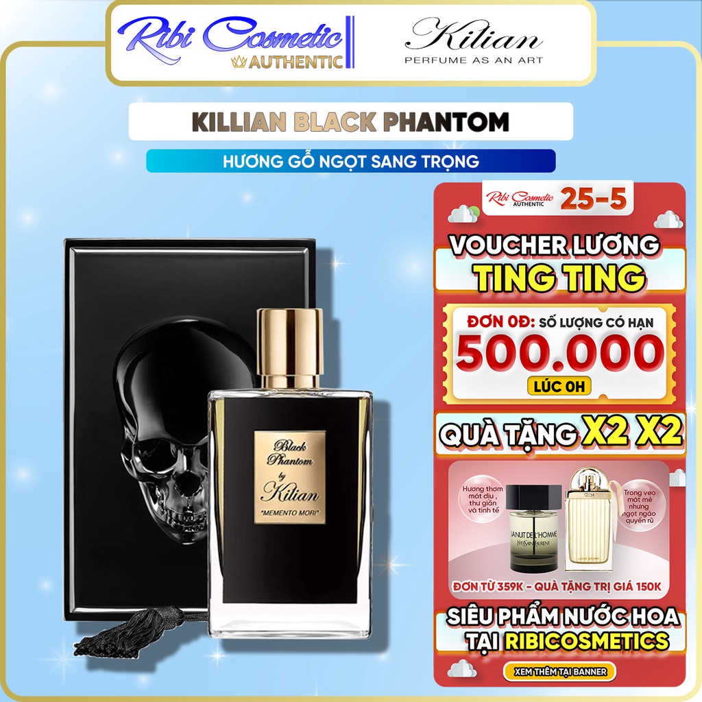 Nước hoa Nam Kilian Black Phantom Memento Mori - Quyền lực Sức mạnh và sự Sang Trọng