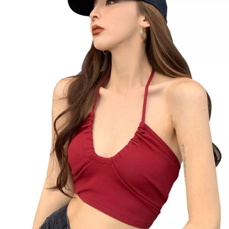 Áo Croptop luồn dây cột cổ Sexy phong cách HÀN QUỐC 14