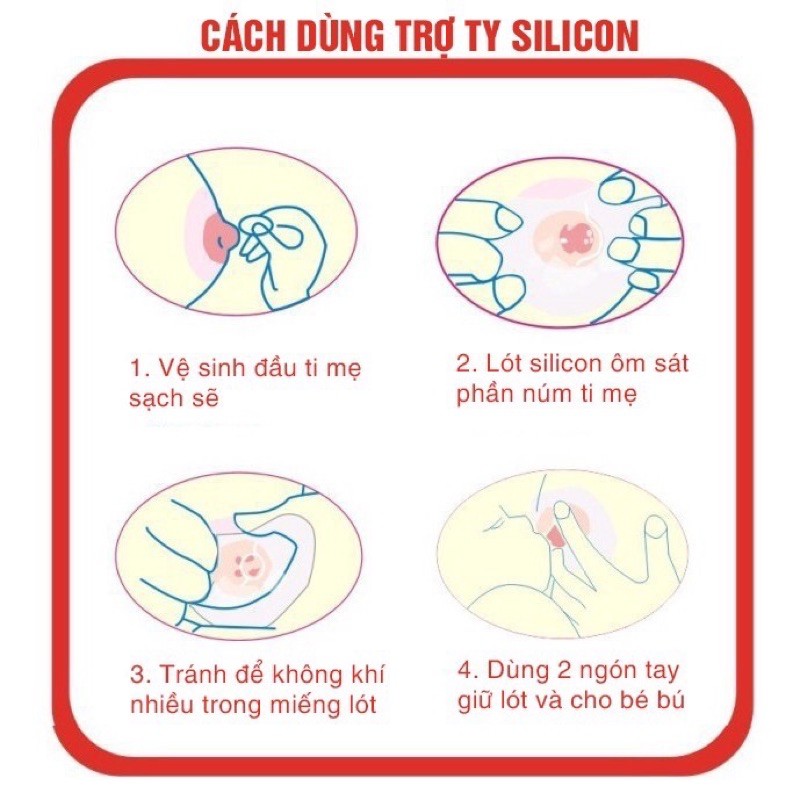 Bộ 2 núm trợ ty Silicon siêu mềm cho mẹ, Trợ ti cho mẹ và bé (kèm hộp đựng)