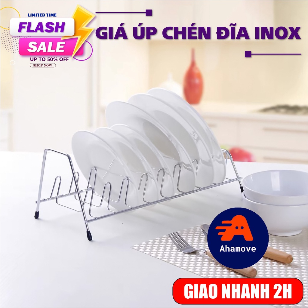 Gía inox úp chén bát ráo nước tiện lợi đa năng