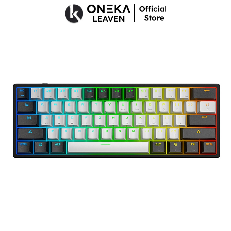 Bàn phím máy tính bàn phím cơ 61 phím Bàn phím chơi game văn phòng cực gọn nhẹ ONEKA KB03