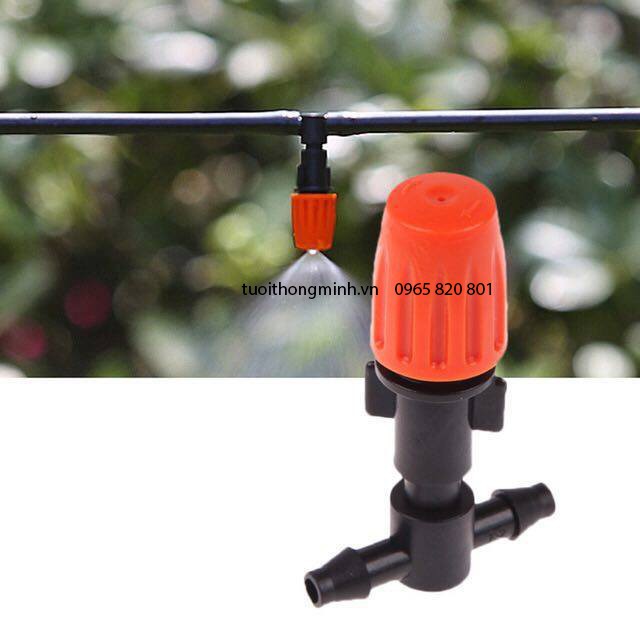 Béc Phun Sương 1 Cửa Cam gắn ống 6-8mm