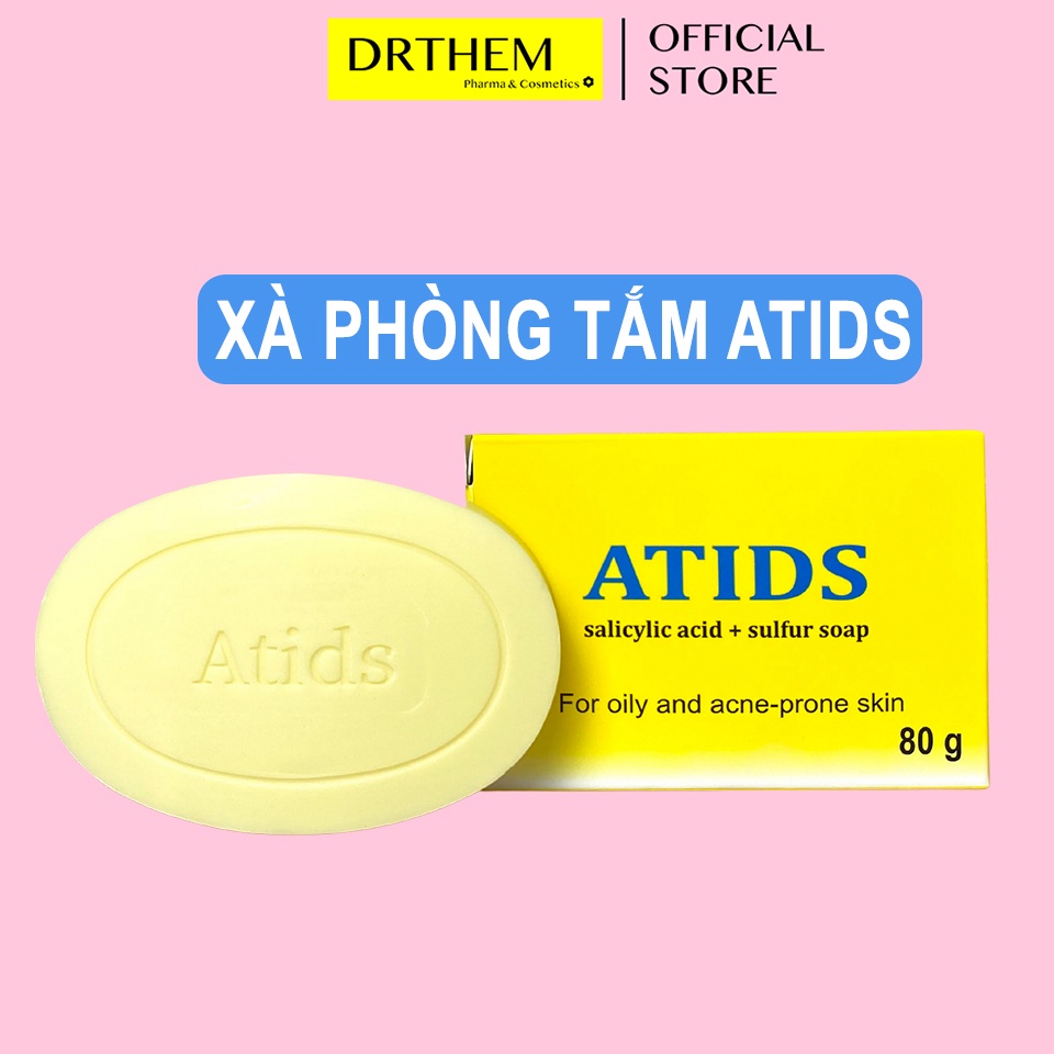 Xà Phòng Tắm ATIDS Soap 80g - Giảm Mụn Lưng, Giúp Làm Sạch - Cho Da Mụn, Dầu - Salicylic ACid 2% + Sulfur