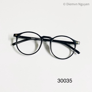 30035 gọng kính cận tròn dẻo nam nữ, form to thời trang nhiều màu