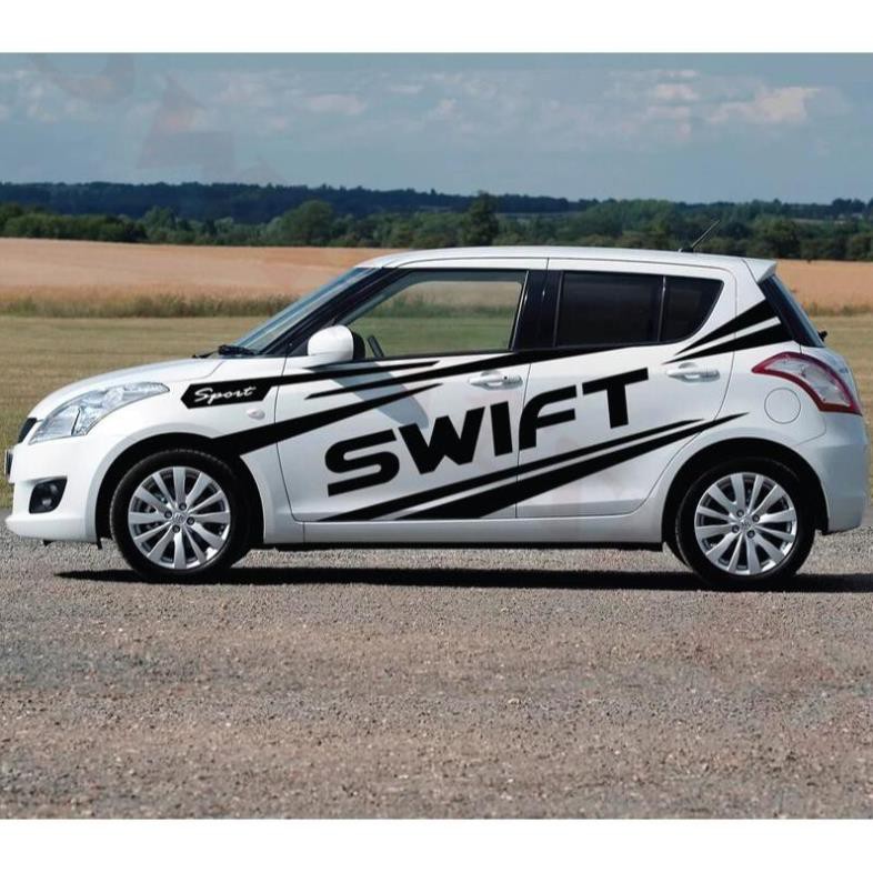 Tem xe SUZUKI SWIFT dán 2 bên sườn - tem xe ô tô giá rẻ hà nội- decal Swift decal_oto