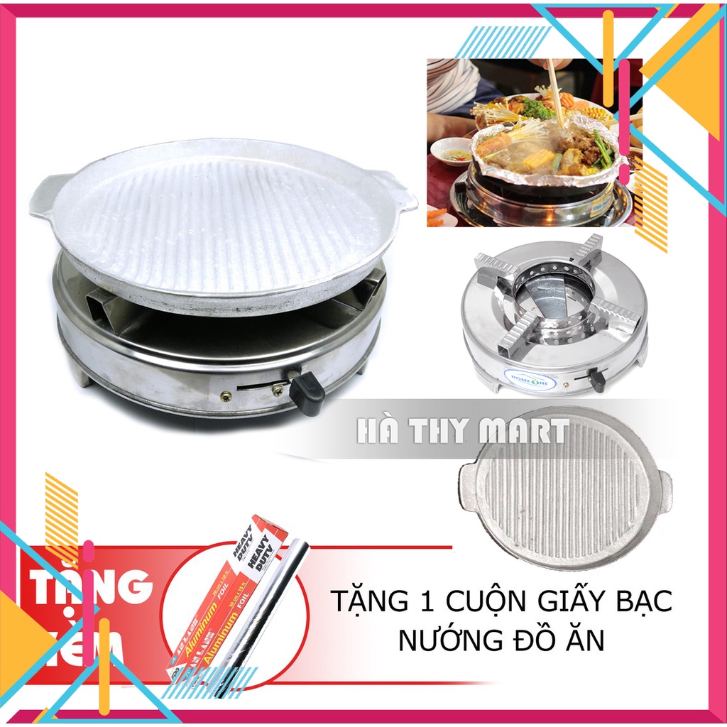 Combo Bếp Nướng Cồn Và Chảo Gang TẶNG Giấy Bạc