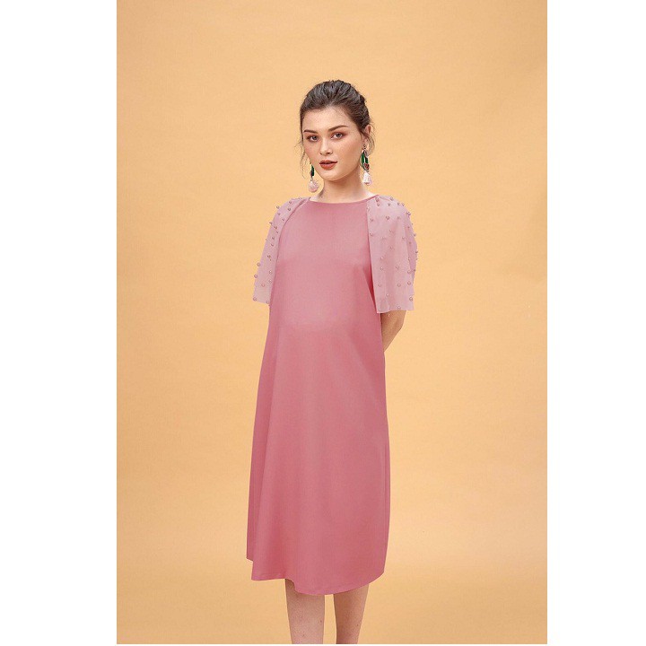 Đầm bầu tay voan