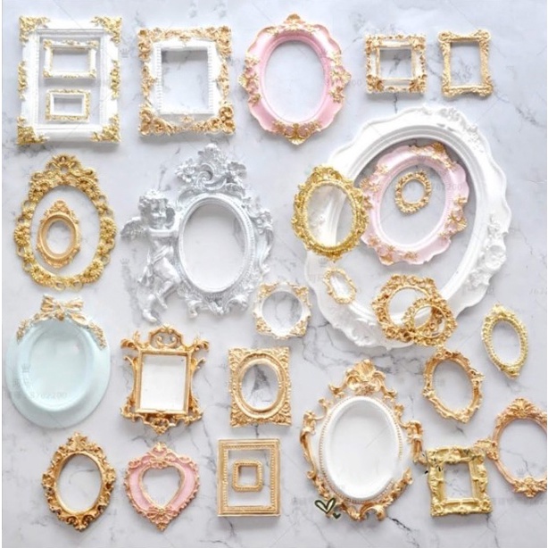 Khuôn silicone khung hình, khung tranh đổ resin, đất sét, fondant làm bánh, mô hình dollhouse