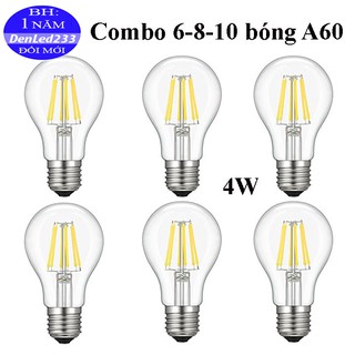 BỘ 6-8-10 BÓNG ĐÈN LED EDISON A60