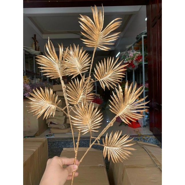 Cành thanh táo, lá táo nhỏ, tim nhỏ vàng dài 75cm dercor,trang trí siêu sang