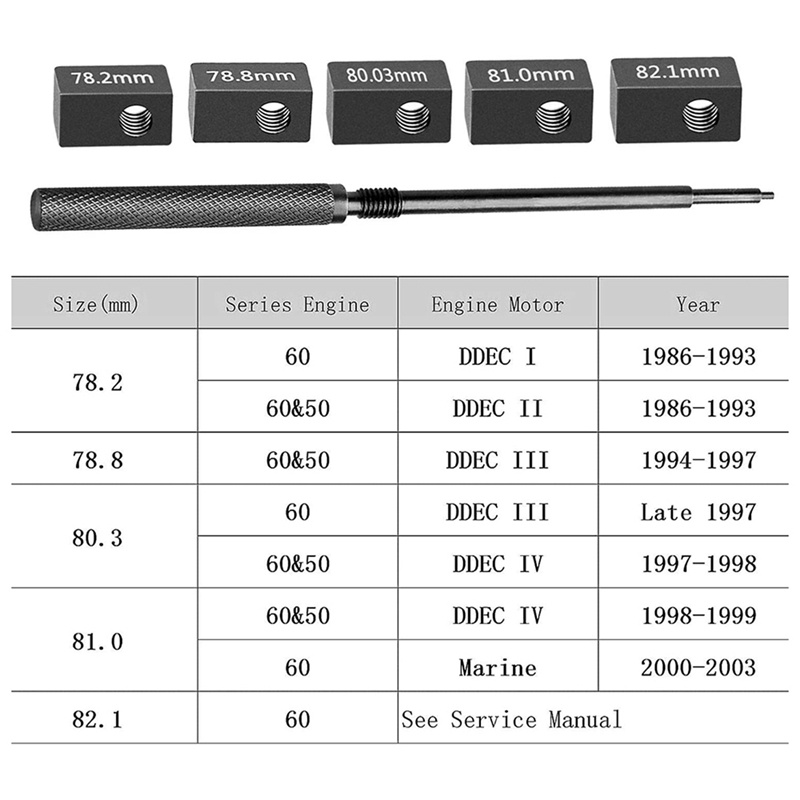 Bộ Đồng Hồ Đo Chiều Cao Động Cơ 3350 Cho Detroit Engines 50 &amp; 60 Series J-1853 / J-42749 / J-45002 / J-39697 / J-42665 / J-1242