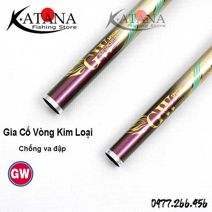 Cần Câu Tay GW Quang Mỹ Lý Chính Hãng - Cần Siêu Nhẹ Siêu Khỏe - 3m6 4m5 5m4 6m3 7m2