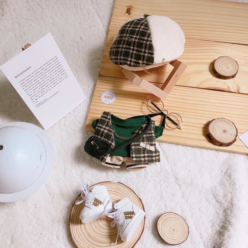 Set Green ANDU - outfit doll 15-20cm quần áo cho búp bê Hàn Quốc