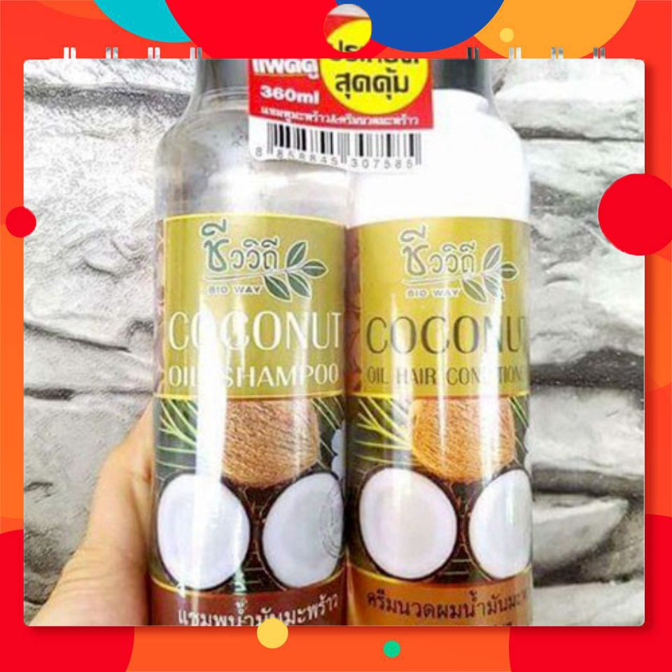 (FREE SHIP) Bộ dầu gội + dầu xả Tinh chất Dừa Coconut Thái Lan ( Dạng Chai)