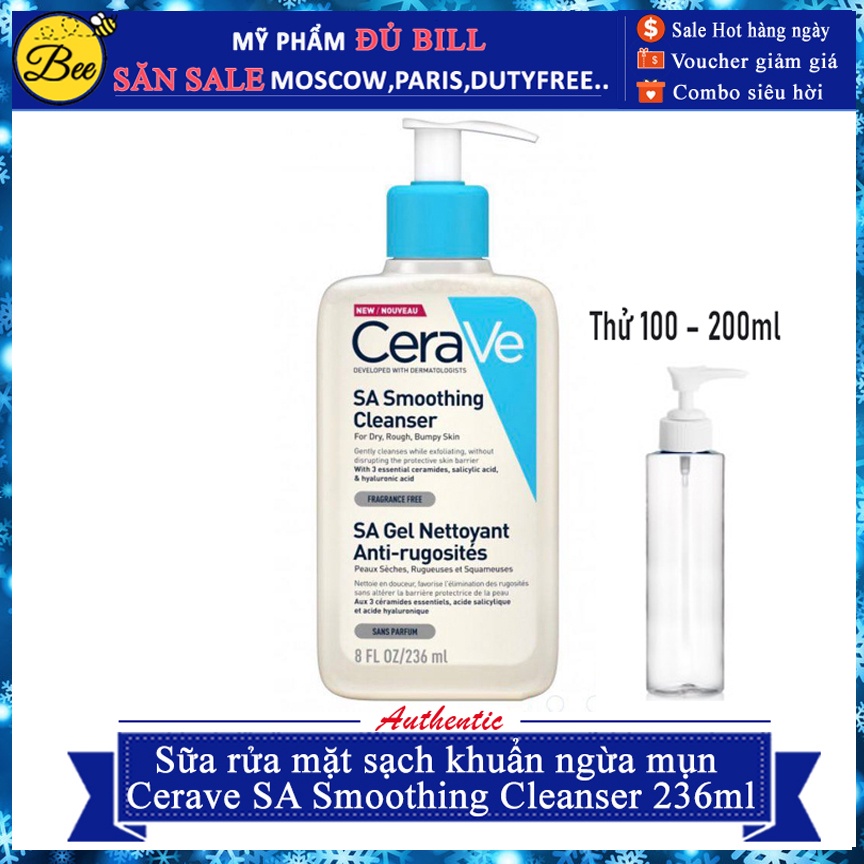 Sữa rửa mặt Cerave SA Smoothing Cleanser 236ml