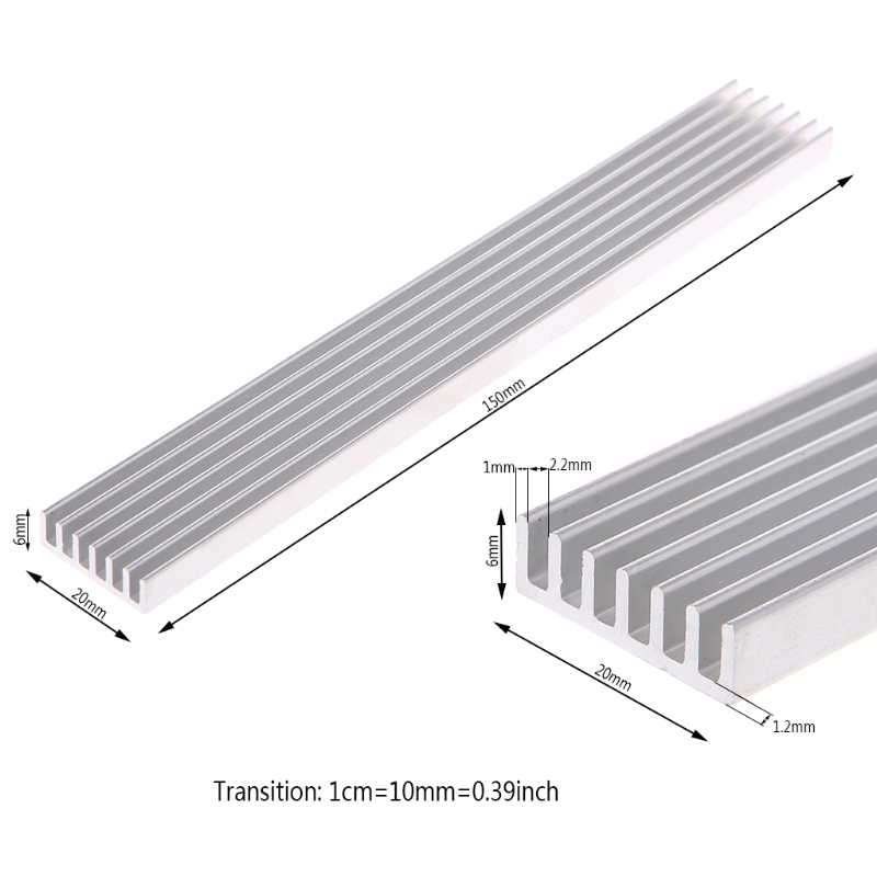 150*20*6mm Aluminum Heatsink Strip Cooling Computer Electronic Radiator Cooler