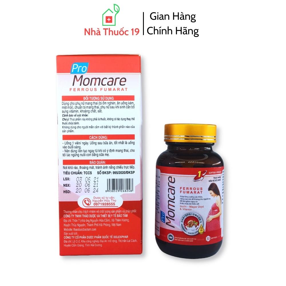 Pro Momcare Bổ Sung Các Vitamin Khoáng Chất DHA EPA Omega 3 Cho Phụ Nữ Trước Trong Thời Kì Mang Thai Và Cho Con Bú