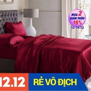 Bộ Chăn Drap Lụa Lan Bedding nhiều màu hàng cao cấp êm ái , mát mịn , sang trọng