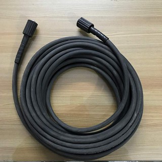 10m Ống dây rửa xe cao cấp lõi thép Taiwan:Ren trong 22mm đen -2 đầu bằng