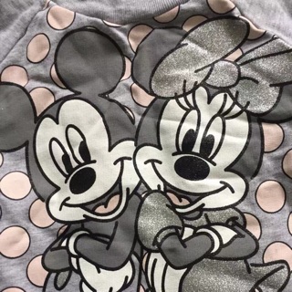 Áo váy Mickey và Minnie xám