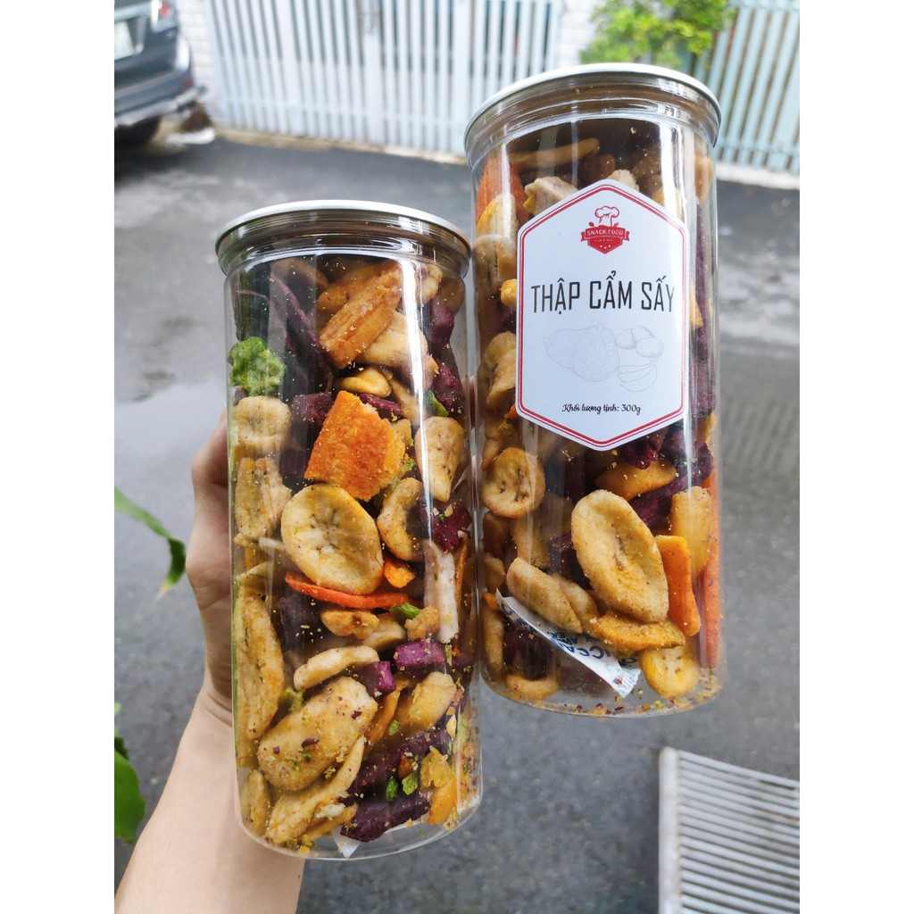 TRÁI CÂY THẬP CẨM Sấy Giòn, hủ pet, Snack Food