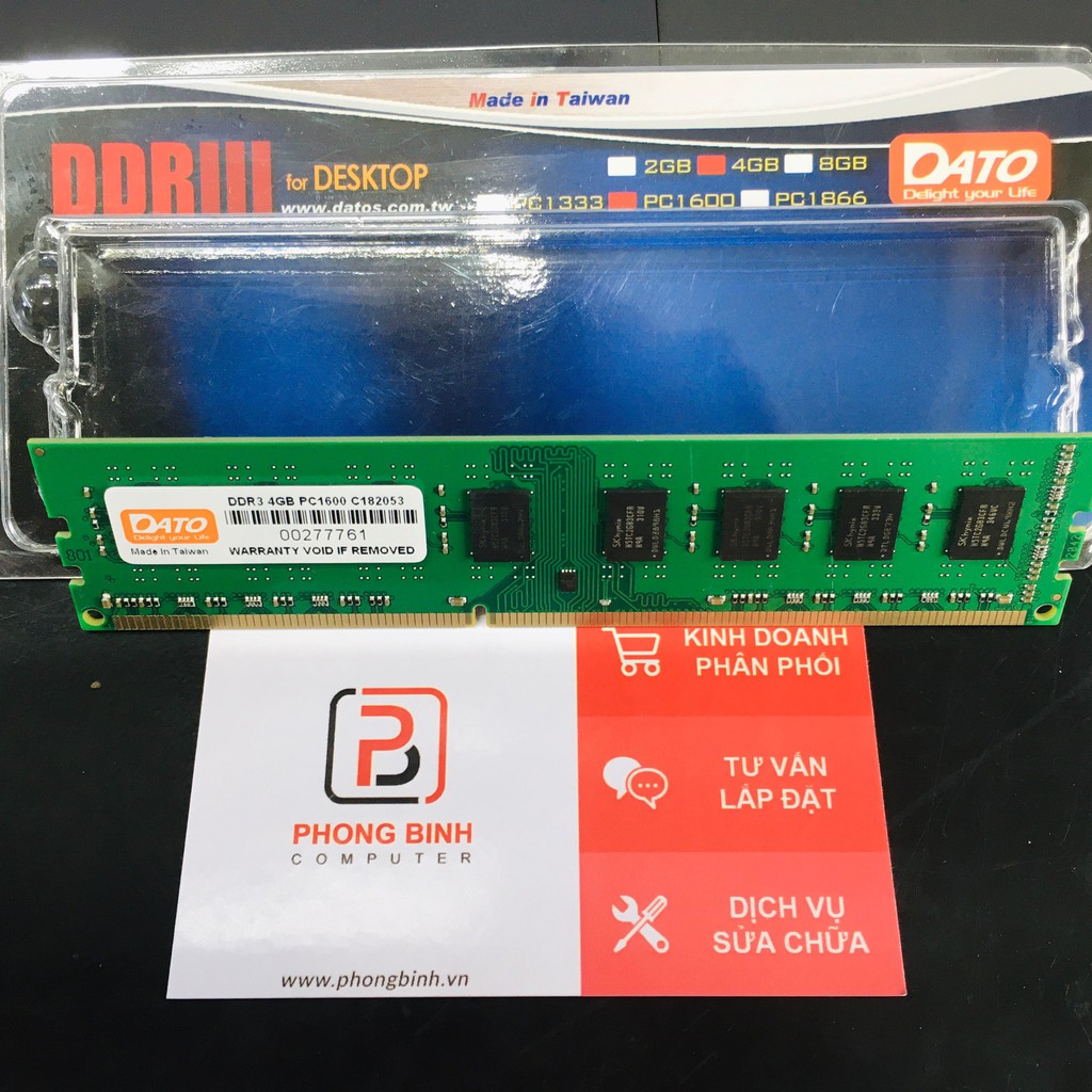 Ram máy tính để bàn DDR3 4GB bus 1600