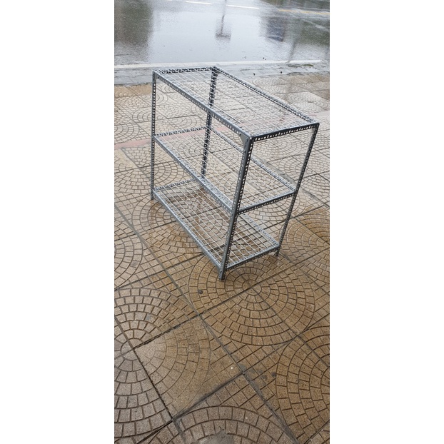 Kệ sắt v lỗ đa năng 2, 3, 4 tầng mặt lưới lắp ghép dùng để hàng, để vật dụng trong nhà bếp, để hoa cây cảnh, để hoa quả