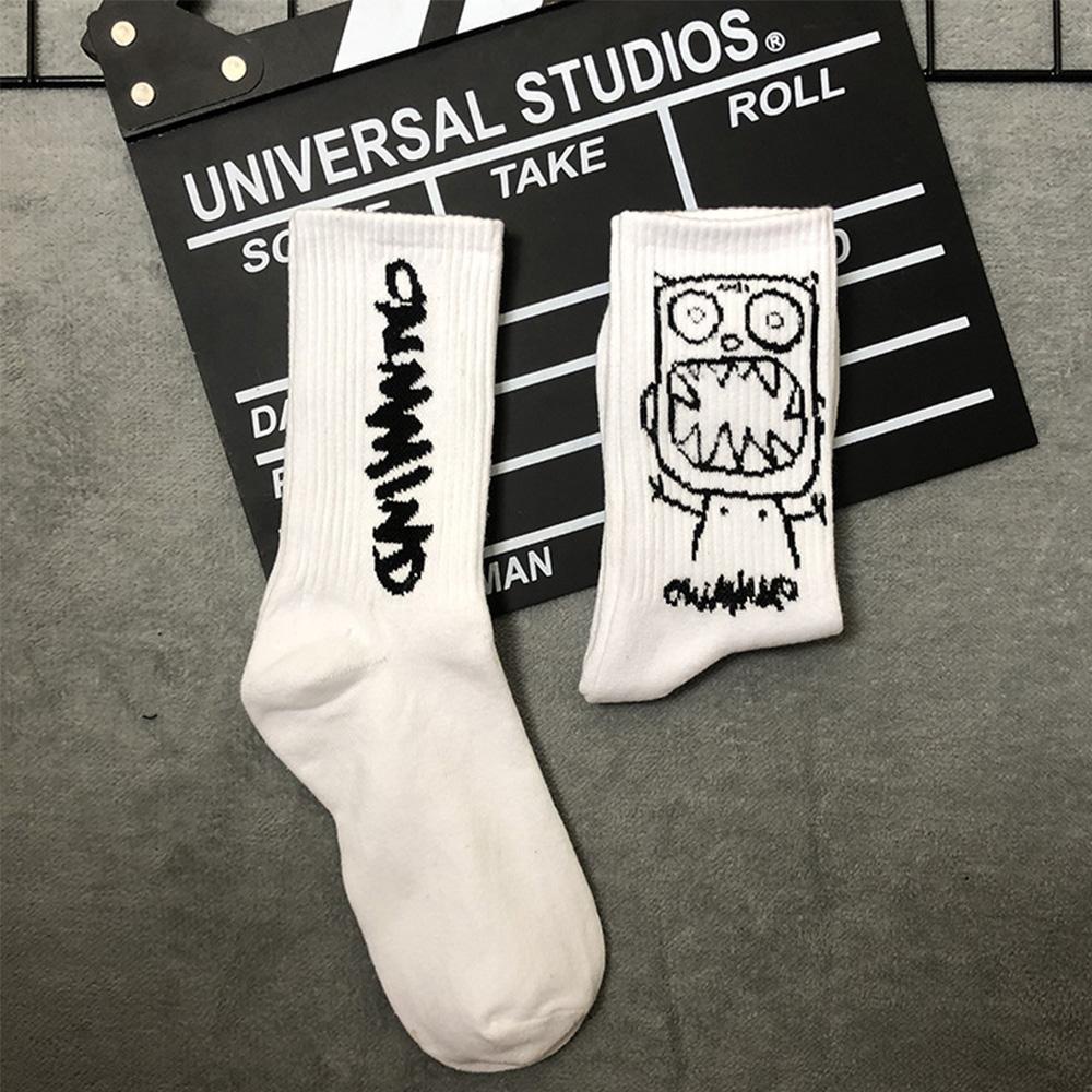 Vớ Thể Thao Dài Thoáng Khí Họa Tiết Hoạt Hình Phong Cách Hip Hop Đường Phố Unisex