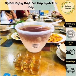 Bộ bát đựng rượu và ướp lạnh trái cây