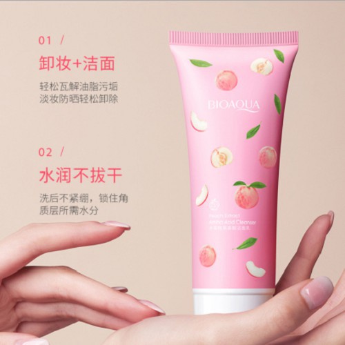 Sữa Rửa Mặt Kiểm Soát Dầu Amino Acid Chiết xuất trái đào 100g của Bioaqua princess beauty