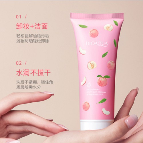 Sữa Rửa Mặt Kiểm Soát Dầu Amino Acid Chiết xuất trái đào 100g của Bioaqua princess beauty | BigBuy360 - bigbuy360.vn