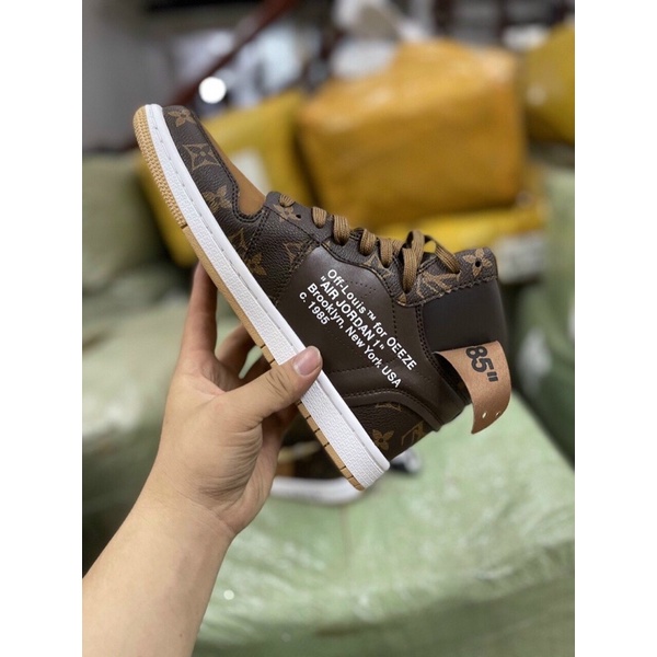 GIÀY JD1 LV HOA NÂU 1:1 SC