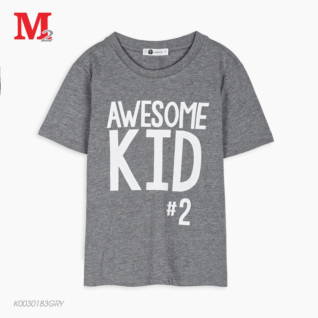 Áo thun trẻ em cộc tay gia đình in hình Kid Wild, Awesome kid, Kim xăng K0030183 Thời trang M2