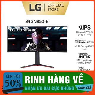Màn Hình Cong Gaming LG 34GN850 UltraGearTM 34 WQHD Nano IPS 160Hz 1m thumbnail