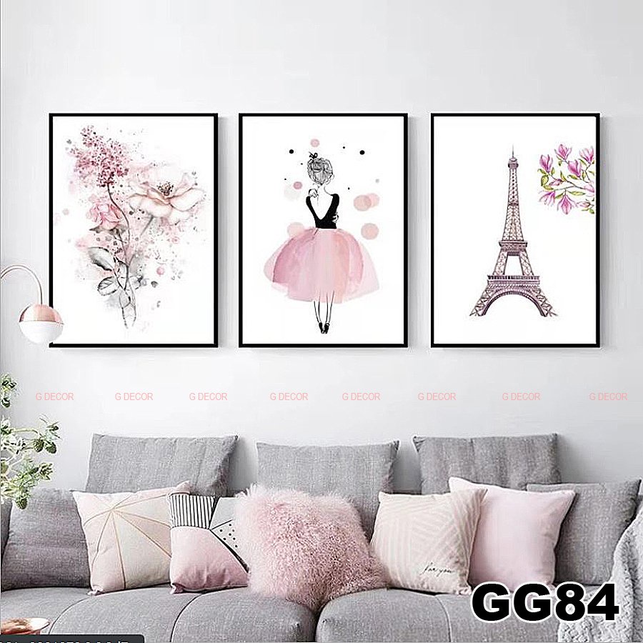 Tranh treo tường canvas cô gái nghệ thuật trang trí nhà cửa, phòng khách, phòng ngủ, phòng ăn, spa phong cách hiện đại