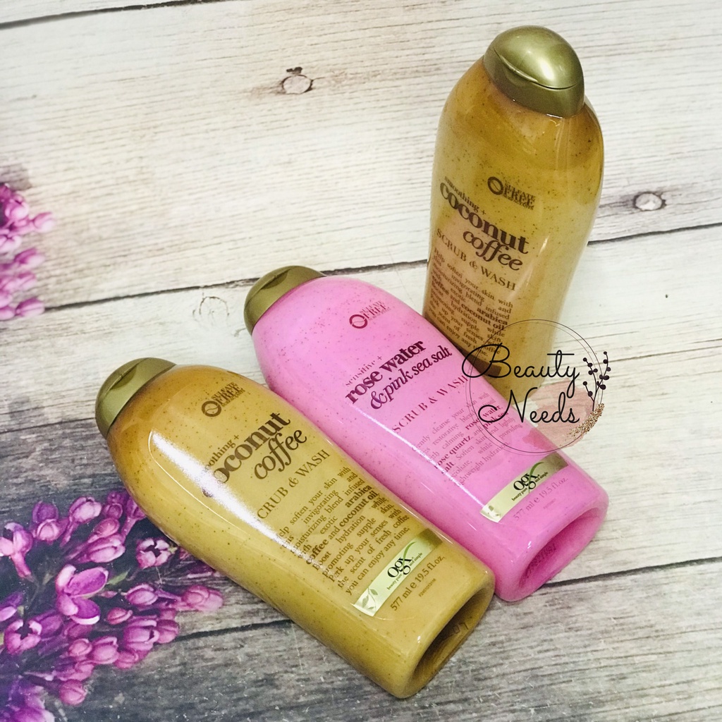 Sữa Tắm OGX  Tẩy Tế Bào Chết  và Dưỡng Da - 577ml Hàng Mỹ