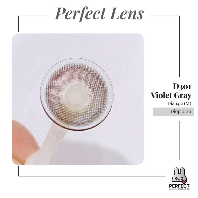 Lens , Kính Áp Tròng Không Độ Cận , D301 Violet Gray Dia 14.2 M , Sản Phẩm Chính Hãng Giá Sale