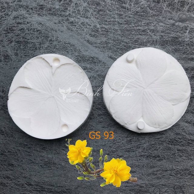 Gân hoa mai 5 cánh silicon cao cấp
