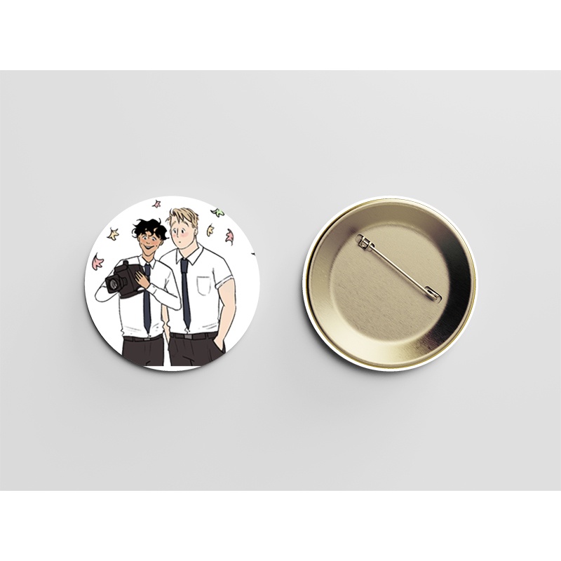 ( 1 cái ) Huy hiệu  in hình HEARTSTOPPER Trái tim ngừng nhịp phụ kiện cài áo xinh xắn