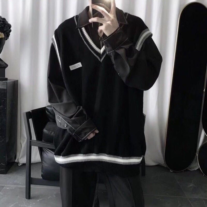 Áo Gile Trơn Logo Fashion Unisex